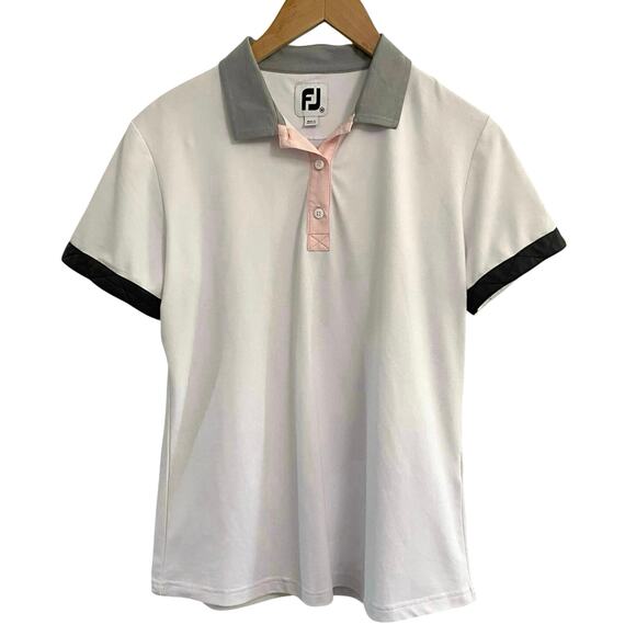 Footjoy Women's Golf Polo Shirt Size Medium  Coto De Caza Embroidered sleeve - Picture 1 of 8